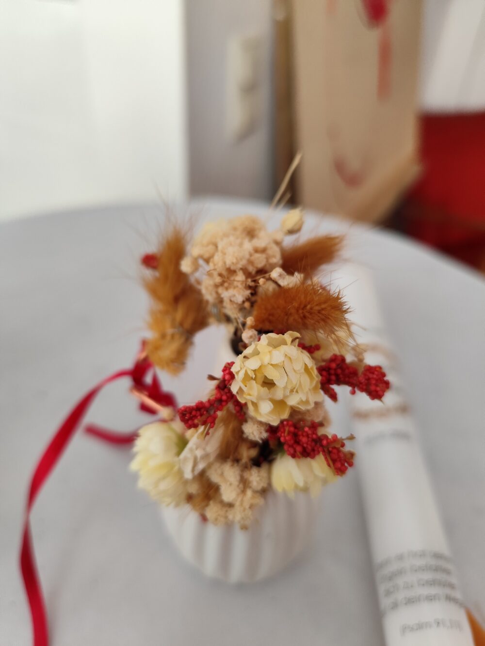 Blumenkränzchen für Taufkerzen – Bild 5